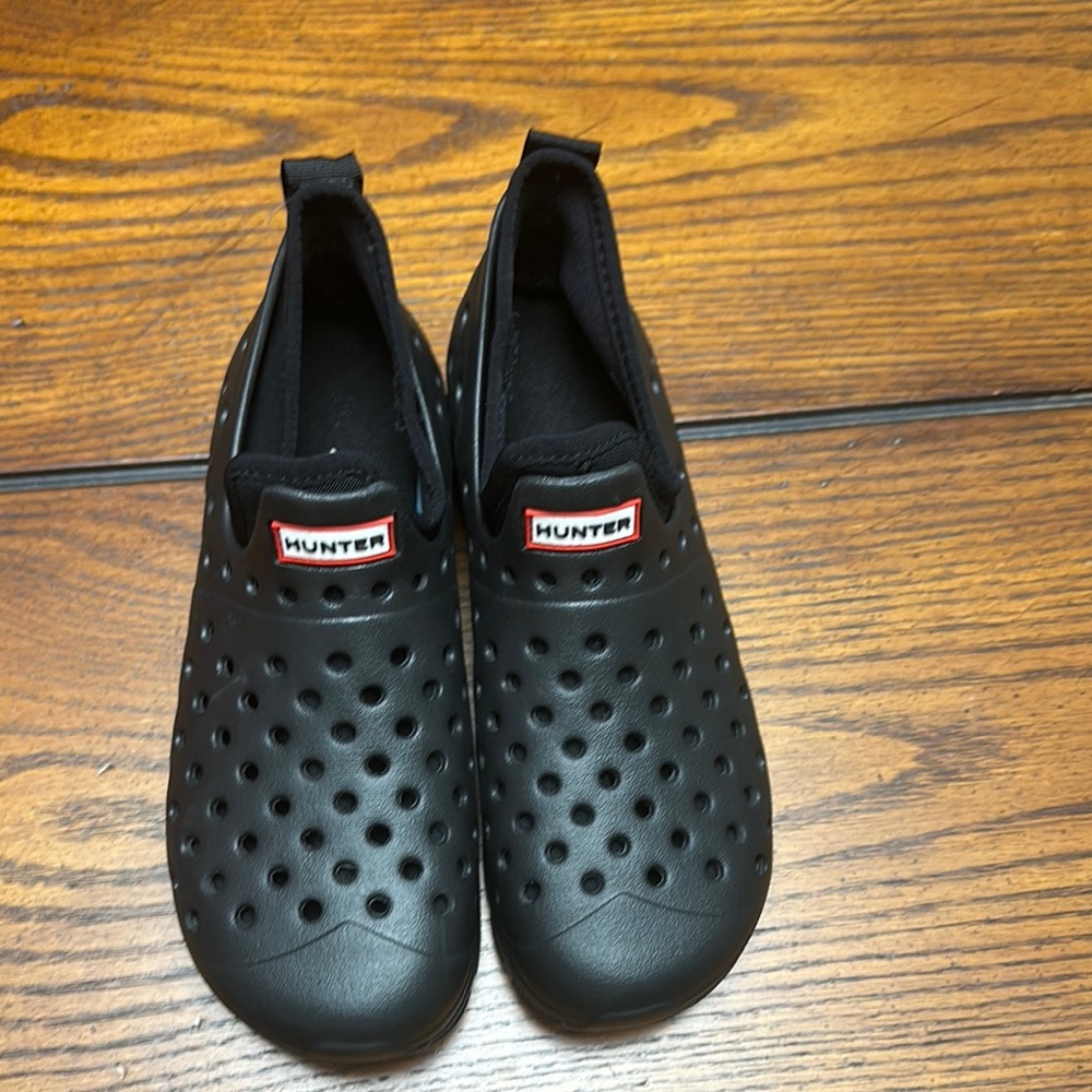 Hunter Black Slip-On Shoes